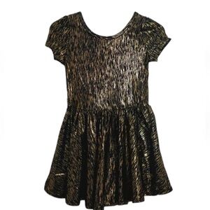 Dot Dot Smile Little Girls Size 2 Dress Glitter and Gold Fancy Cap Dress Toddler